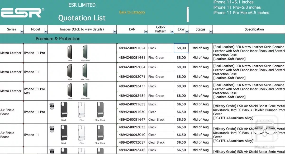 保護殼製造商透漏新款 iPhone 可能以 iPhone 11 、 iPhone 11 Pro 與 iPhone Pro Max 作為産品名稱
